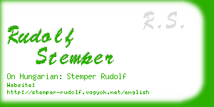 rudolf stemper business card